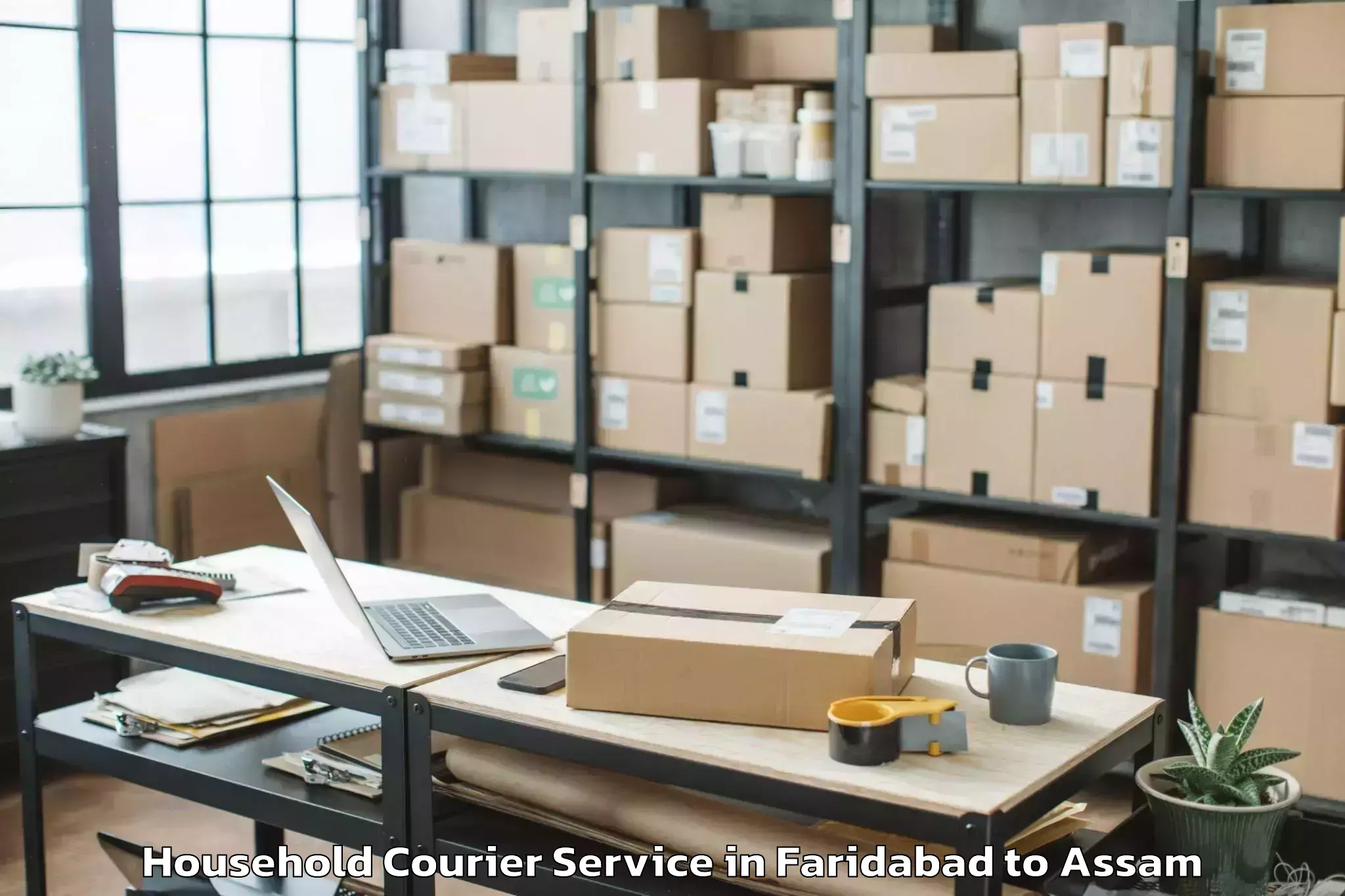 Top Faridabad to Guwahati Airport Gau Household Courier Available